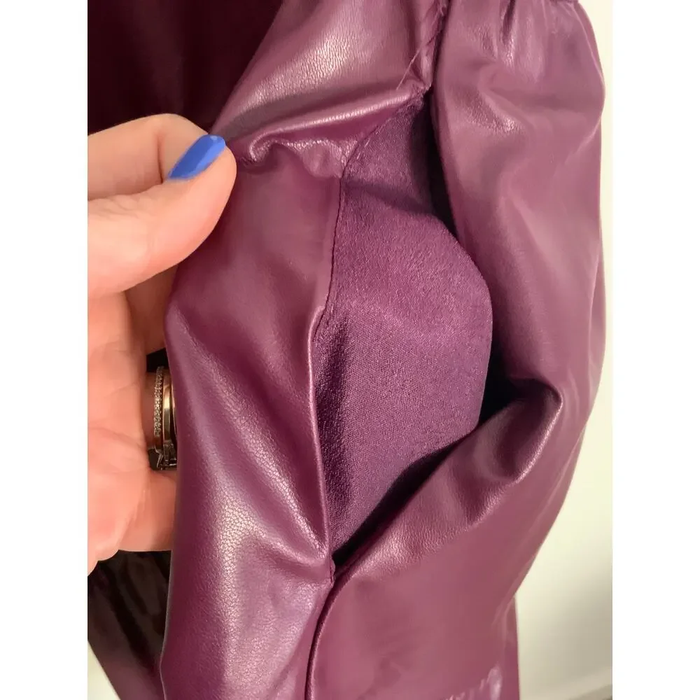 Pinch Deep‎ Wine Faux Leather Dress NWT size medium